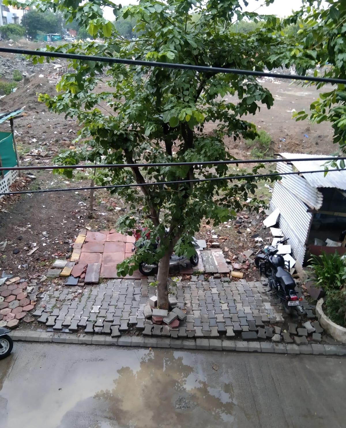 इंदौर: स्कीम 136 में सड़कों पर भरा बारिश का पानी, लगा हुआ है कचरे का ढेर, निगम नहीं उठा रहा कोई कदम।